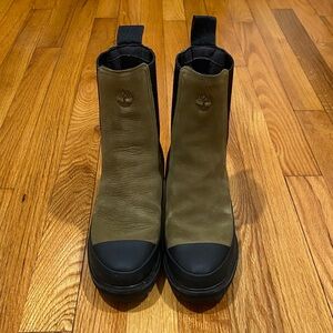 Timberland Olive Leather Chelsea Boots